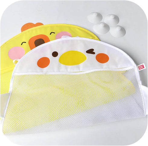 YPBEW 2 Bath Toy Organizer Funny Animal Hanging Mesh Net Bathtub Storage With Suction Cups Quick Drying Toy Holder Net