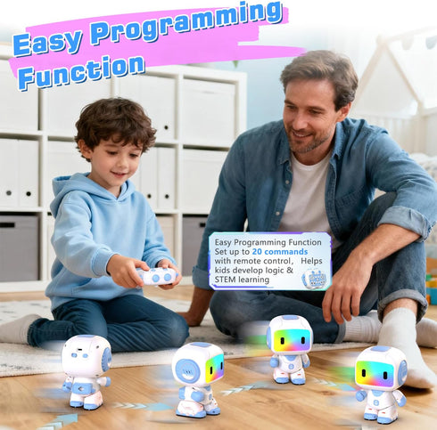 Programmable 3-8 Robot Toy for Kids,Remote Control Robots with Smart Interactive Dancing, Toy, Rechargeable Robots Toys