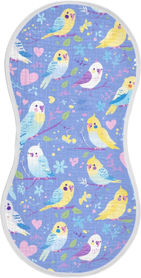 tplaotee Lavender Playful Parrot Soft Color Cotton Newborns Burp Cloths Soft Touch Baby