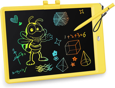 KOKODI 10 Inch LCD Writing Tablet Colorful Toddler Doodle Board Erasable Reusable Drawing Pads for 3-6 Years Old