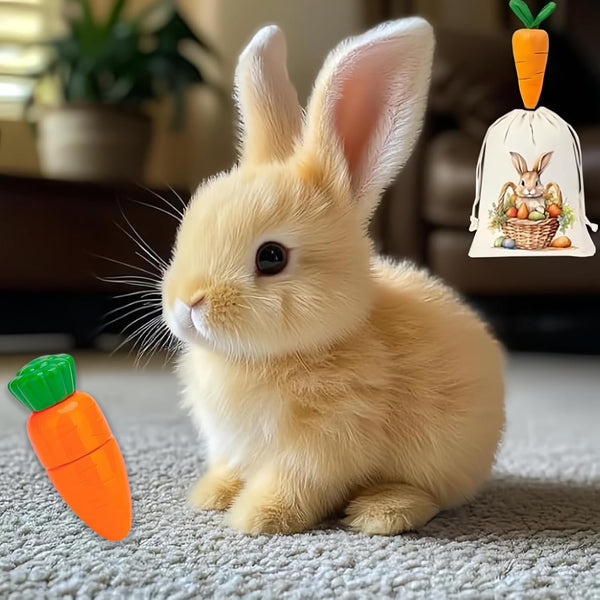 SANTVOLO Hopping Bunny Toy, Interactive Electronic Bunny Stuffed Animal with Sounds and Movements,
