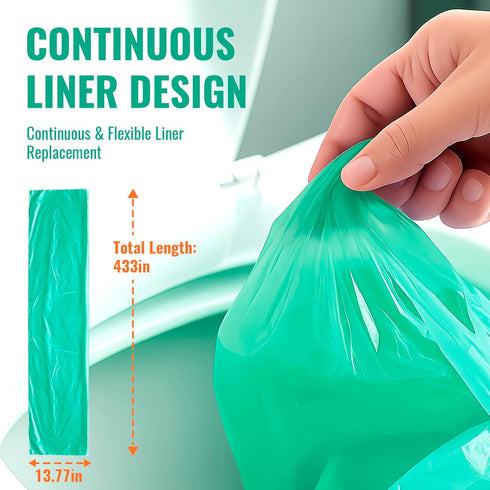 8 Pack Compatible with Diaper Dekor CLASSIC Diaper Pail Refills | | Odor-Control Liners | Leak-Resistant Incontinence