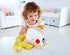 Set Hape White Wooden Pop-Up Toaster Pretend Play Breakfast Accessories for Preschoolers
