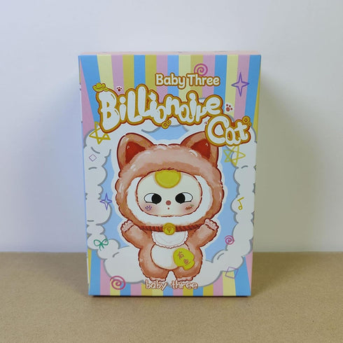 Meokro 1PC Baby Three Billionaire Lucky Cat Series Box Toys, Cat Theme Mystery Box Plush Doll Stuffed Toys Bag Pendant