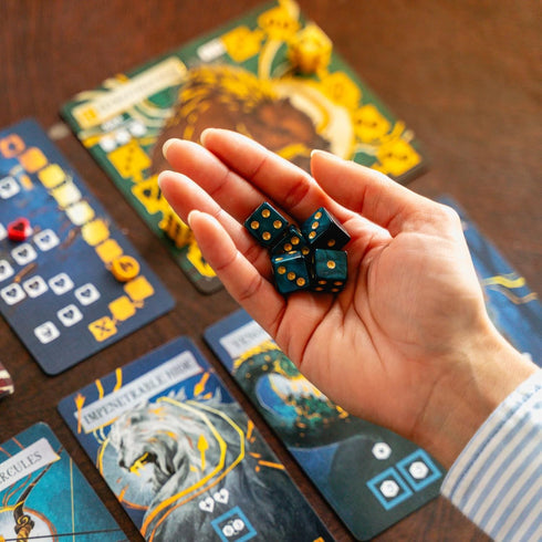 12 Immersive Envy Born Games Hercules and The Labors Solo Card & Dice Game | Mythology Strategy Adventure | Complete