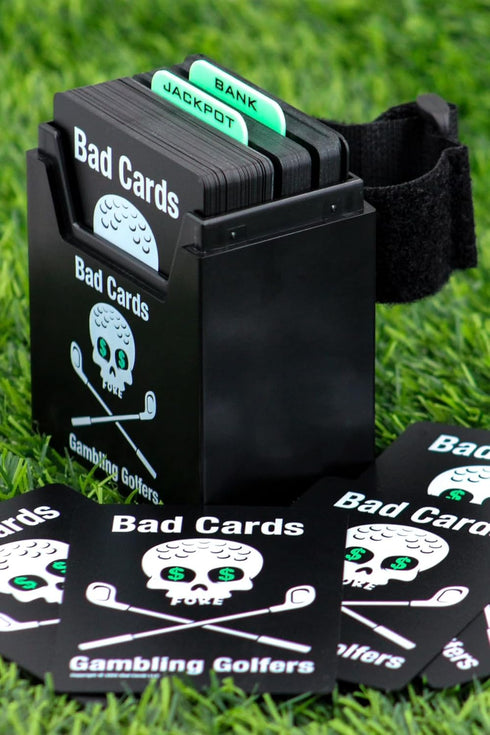 Bad Cards Fore Gambling Golfers (Weatherproof Edition) - On-Course Golf Betting Game,