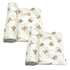2-Pack 100% (47" 47"), American Baby Company Cotton Muslin Swaddle Blanket x Soft, Breathable & Lightweight, Teddy