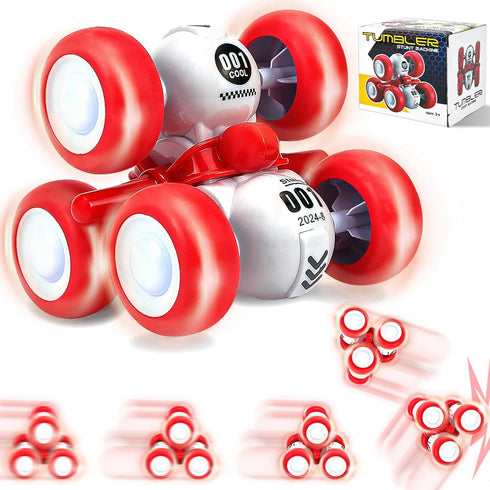 CDDZSW 6 Rounds Inertia 360 Rotating Stunt Car Toys 3-6 Year Old Kids