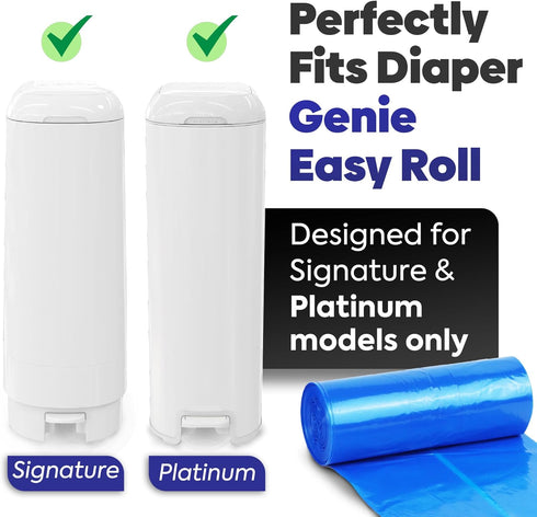 Biomedintech 60 (2x30) 100% 2820 Diaper Refill bags for Diaper Genie Easy Roll Bags Bags Only, No Cartridge Max Odor