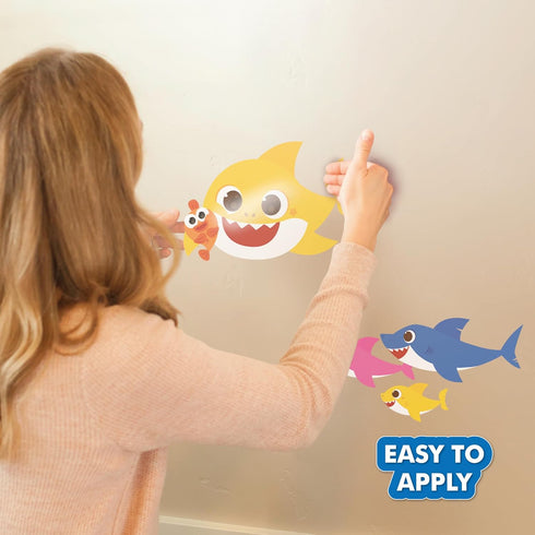 Baby Shark Family Wall Decals by Wall Palz - Set of 8 Peel and Stick Vinyl Wall Stickers