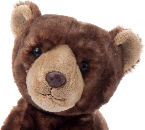 The Petting Zoo Brown Bear Plush Toy, Gifts for Kids, Wild Onez Zoo Animals (9 inches)