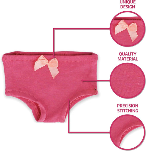 18 Inch Doll Underwear - 10 Pairs Compatible with Most Major Brands 18" Dolls