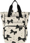 BOESI Graffiti Black Bow Diaper Bag Backpack, Mommy Bag, Multifunctional Diaper Bag, Travel