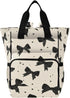 BOESI Graffiti Black Bow Diaper Bag Backpack, Mommy Bag, Multifunctional Diaper Bag, Travel