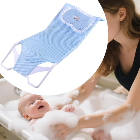 Tanxier 0-6 Baby Bath Seat Support Net Baby Bathtub Mesh Cushion Comfortable Breathable Shower Bathing Mat Shower Pad