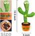 Dancing Talking Cactus Toy, Singing Mimicking Repeating Recording Cactus Toy, Silly Sunny The Cactus with 3xAA Battery