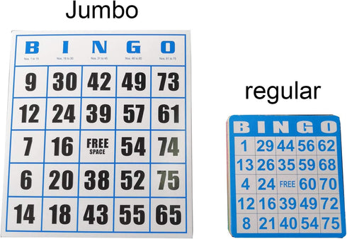 Yuanhe Jumbo Bingo Game Cards - 50 Pack Easy Read Bingo Set for Kids Party, School, Family Gathering