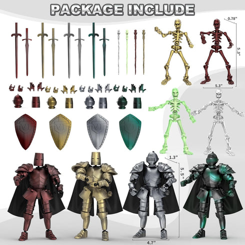 BOZOBO 8pcs 13 13 Set Style3D 13-Action Action Figures Assembly RequiredDIY Multi-Colored Titan Action Figure