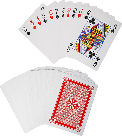 Yuanhe Jumbo Large Playing Cards, Giant Oversized Deck for Casino Party Decorations, 8 x 11 Inch