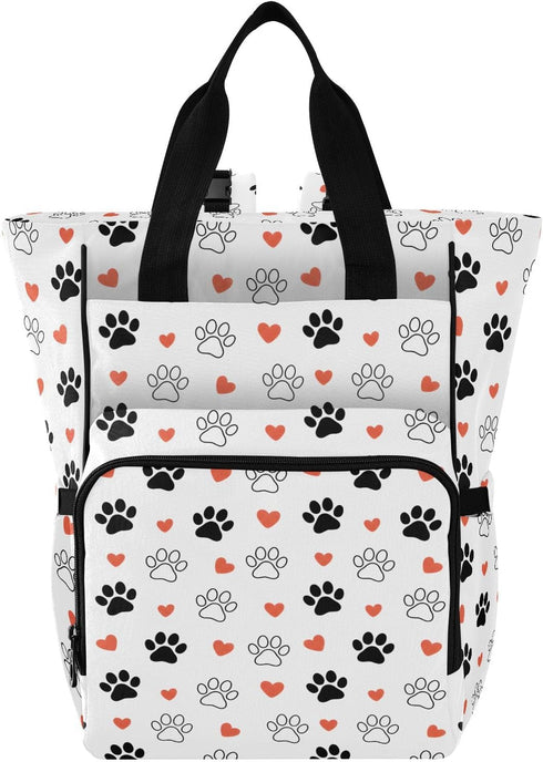SUABO Footprints Love Baby Diaper Bag Backpack Large Bag Waterproof Travel Diaper Bags