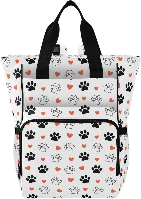 SUABO Footprints Love Baby Diaper Bag Backpack Large Bag Waterproof Travel Diaper Bags
