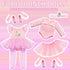 Kajaia 8 Pcs 18 Inch Doll Ballet Ballerina Outfits 18 Inch Doll Clothes and Accessories Ballet Tutu Dance Dress Ballet Shoes Headband Doll Clothes Gifts