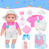 12" Backpack Playset,12 Inch Set 3+ Girls Baby Doll Daisy Theme Carrier Reborn Baby Dolls With Accessories And Clothes