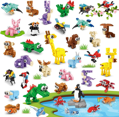 INSOON 30 Packs Animal Party Favors for Kids, 810 PCS Mini Animal