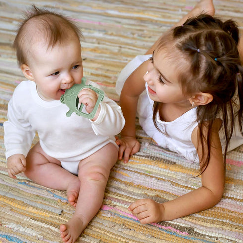 Baby Teething Toys for Infants 3+ Months, Set of 3 Easy to Hold Silicone Teething Mitten for Sensory Exploration