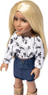 I'm A Girly Fashion Doll Zoe with Golden Blonde Interchangeable Synthetic Wig, 18" Tall Fashionista Model