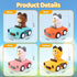 1-3, 1-2 Girl,1st Set 6-9-12-18 Press to Go Car Toys for Toddlers Animal Baby Car Toys for Years Old Boy Birthday Gift