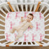 Caikeny 27 39 Fitted Crib Sheet for Boys Girls Coquette Polka Dots Pink Bow Baby Crib Sheets Bassinet Sheets Crib