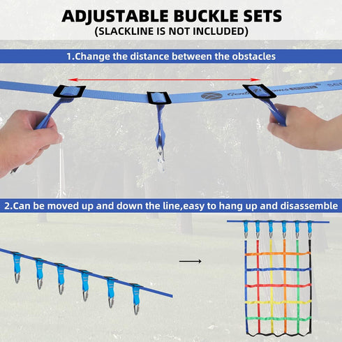 Gentle Booms Sports Climbing Cargo Net for Kids, 3.8X4.4ft with 7.1 X 7.1 inches Small Grid for Ninja Warrior Course