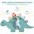 Lavilefora Tummy 6 0-6-12 Baby Time Mat, Oversize Dinosaur Shaped Baby Play Gym Mat with Toys, Play Mat for Babies