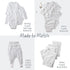 5-Pack 100% Butterblu Bailey Burp Cloths Organic Cotton Knit for Newborn & Baby Boys & Girls, White, One Size