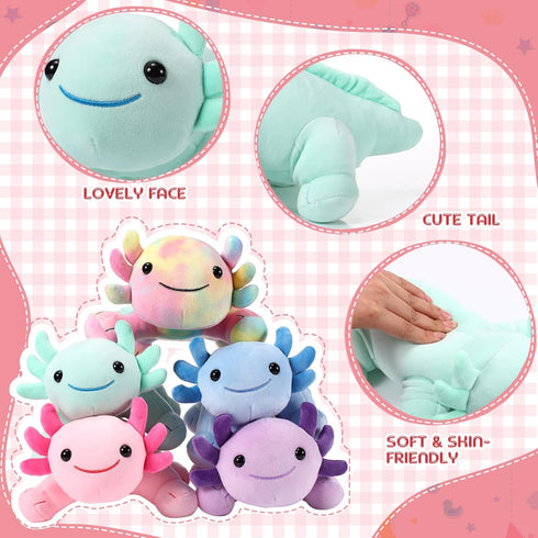 Libima 5 Pcs 12 Inch Axolotl Plush Toys, Cute Soft Stuffed Animal