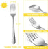 TeamFar Toddler Forks, Stainless Steel Toddler Utensil Silverware Baby Forks for Self Feeding at Home & Preschool, Healthy & Non Toxic, Mirror Polished & Hammered Handle, Dishwasher Safe, Set of 6 by TeamFar