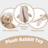 8'' Bunny Stuffed Animal Soft Rabbit Cuddly Toy Long - Eared Brown Plush Bunny with Cream Bow Plush Toys for Babies