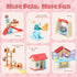 Golray 66Pcs Cat Toys for Kids, 3 In 1 Pet Pretend Play Toys with Cat Figurines, DIY Cat Tree & Playground