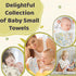 15 Pack, 10x10 inches MUKIN Baby Washcloths, Natural Cotton Face Towels
