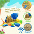Beach Sand Toys for Kids, 27pcs Castle Molds, Bucket, Shovel Tool Kit, Sandbox Toys for Toddlers, Bonus Mesh Bag