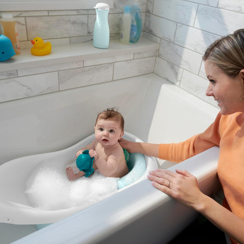 Fisher-Price 4-in-1 2 Baby to Toddler Bath Sling 'N Seat Tub with Removable Infant Support and Toys, Pacific Pebble