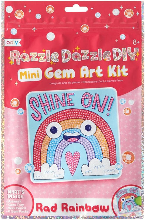 Ooly Razzle Dazzle DIY Mini Gem Art Kit, Rad Rainbow