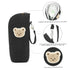 Temeemeg Insulated Baby Bottle Bag with Adorable Bear Embroidery Breastmilk Cooler Travel Bag for On the Go Portable