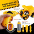 Toddler Workbench and Tool Set with 2 Take Apart Trucks, 2 in 1 Construction Toy for Ages 2-5