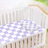 SyXIOP 28" 52" Purple and White American Plaid Cooling Baby Waterproof Crib Mattress Cover x Ultra Soft Training Pads