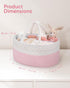 Maliton Diaper Caddy for Baby Girl-Cotton Rope Diaper Caddy, Diaper Organizer for Changing Table, Portable Baby Basket