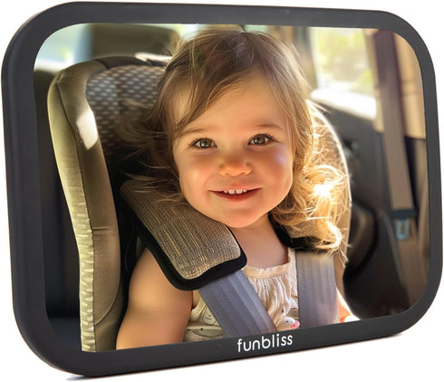 Funbliss Baby Car Mirror Safely Monitor,Car Mirror Baby Rear Facing SeatNo Assembly Required, SaferBest Newborn