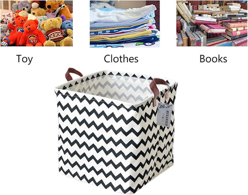 Fabric Storage Basket Organizer Bin for Toys, Books, Clothes, Pets - Perfect for Bedroom/Office/Nursery/Shelves
