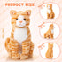 13 Inch Cat Plush Toy Realistic Cat Stuffed Animal Soft Cute Kitten Plush Toy Gifts for Home Decor Birthday Valentine's Day Party Favors Supplies(Orange, Vivid)